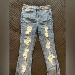 Hollister Distressed Light Blue Skinny Jeans